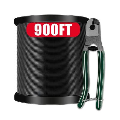 Kabel Baja Tahan Karat 7x7 304 1/16 Berlapis Vinyl Hitam untuk Suspensi Lampu Gantung