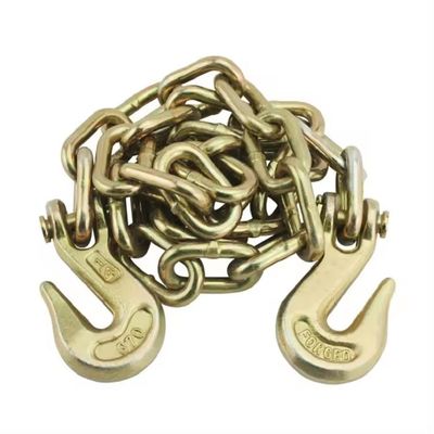 Harga yang bagus Diameter 8mm G70 Trailer Safety Chains With Clevis Grab Hooks For Cargo Control on line