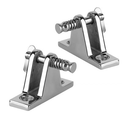 Harga yang bagus 316 Baja tahan karat Bimini Deck Top Hinge Hardware Marinir untuk Penutup Aksesoris Kapal on line