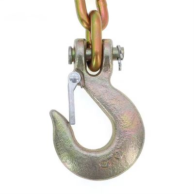 Harga yang bagus 3/8 G70 Chain Tow Flatbed Truck Trailer Chain Tie Down dengan ujung rantai transportasi yang dilas on line