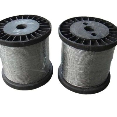 Harga yang bagus 300m Coil 5mm Galvanized Wire Rope untuk Bunding 6*12 7FC Processing Service Bending on line