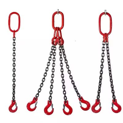 Harga yang bagus 48kN Test Load G80 2 Legs Chain Sling untuk kebutuhan angkat yang tahan lama dan serbaguna on line
