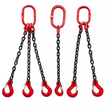 Harga yang bagus Black Finish Lifting Chain Sling Hook Crane G80 Mangan Rantai Baja Lifting Alat on line
