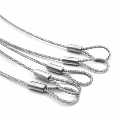 Harga yang bagus Baja tahan karat 7x7 6x36 Dia 8mm IWRC RHRL Hard Soft Eye Finish Ungalvanized Wire Rope Sling on line