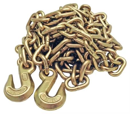 Harga yang bagus Heavy Load Transportation 8mm Black Zinc Plated G70 Transport Chain with Bent Hook on line