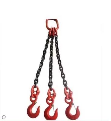 Harga yang bagus Versatile and Double Legs Lifting Chain Sling with Hooks 48kN Test Load Black Finish on line