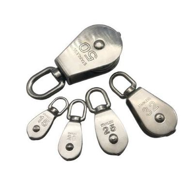 Harga yang bagus Perangkat Keras Pemasangan Konstruksi Katrol Putar Roda Tunggal Baja Tahan Karat on line