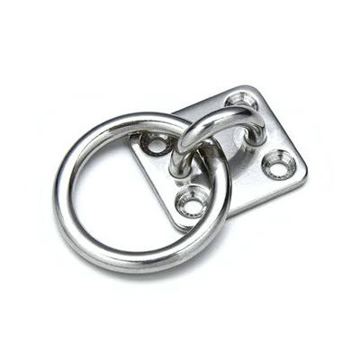 Harga yang bagus Stainless Steel Round Ring Diamond Pad Eye Plate Rigging Hardware Zinc Plated Finish on line