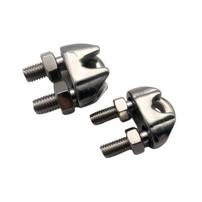 Silver Finish Stainless Steel Wire Rope Clamp untuk Pengangkatan dan Rigging Hardware Kebutuhan