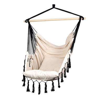 Harga yang bagus Black And White Hammock Swing Chairs Indoor Hanging Chair Hammock High Strength on line