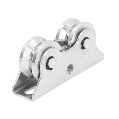 Harga yang bagus Stainless Steel V Shaped Double Bearing Caster Sliding Gate Wheel with Bracket on line