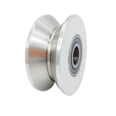 Harga yang bagus V-shaped Groove Wheel Stainless Steel Rolling Door Wheel Sliding Door Wheel on line