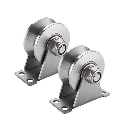 Harga yang bagus Wall-Mounted Ceiling Lift Pulley Stainless Steel V-grooved Roller Pulley on line