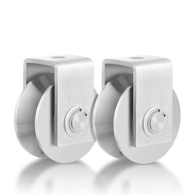 Roda Kastor V-groove Pintu Geser Roller Bantalan Ganda untuk Pintu Geser