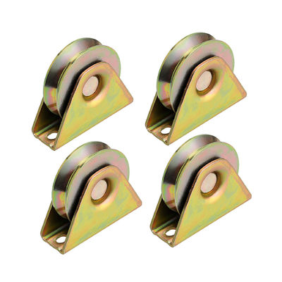 Sliding Gate Color Zinc Plated V Shaped Roller Wheels For Hotel And Home