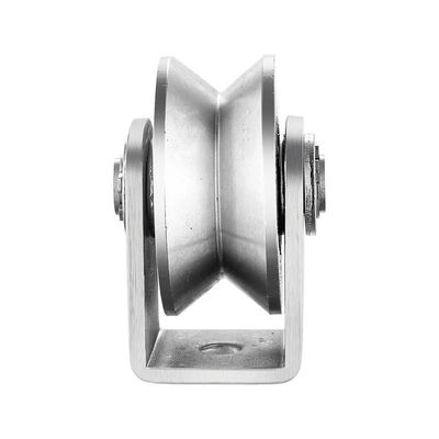 Harga yang bagus V-shaped Grooved Wheel Stainless Steel Grooved Wheel Heavy Rail Sliding Gate Wheel on line