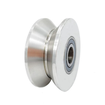 Roda Alur V Roda Pintu Bergulir Baja Tahan Karat Roda Pintu Geser Katrol Tugas Berat