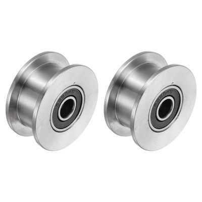 Harga yang bagus Stainless Steel Sliding Gate Double Bearing Rollers for Inverted Track on line