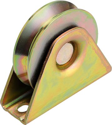 Harga yang bagus V Shaped Groove Gate Wheel Color Zinc-Plated Steel Pulley Sliding Gate Wheel Roller door accessories on line
