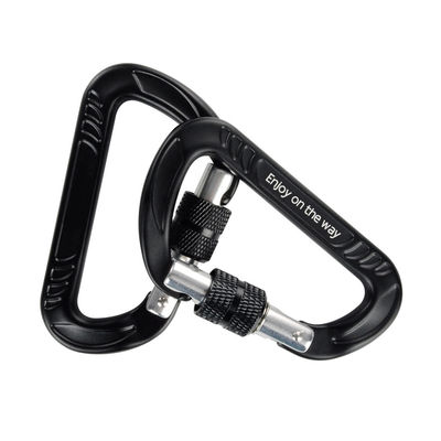 Harga yang bagus Kait Aluminium Carabiner dengan Lapisan Galvanis Bersertifikasi CE Bentuk D Gerbang Sekrup on line