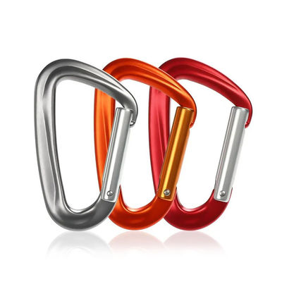 Harga yang bagus Aluminium D Bentuk Carabiner Clip 24KN Snap Hook untuk Berbagai Aplikasi on line