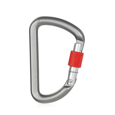 Harga yang bagus Aluminium D-Shaped Spring Snap Hook Climbing Carabiner untuk kegiatan luar ruangan dan hiking on line