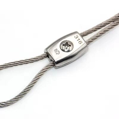 Harga yang bagus Fitting tali kawat 304 316 stainless steel simplex single bolt tali kawat klip kabel penjepit on line