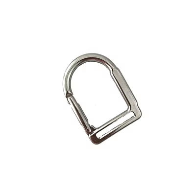 Harga yang bagus Cahaya Putih Kunci Carabiner Mendaki Stainless Steel Snap Hook on line