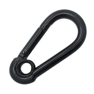 Harga yang bagus Kait Carabiner Kait Kait Baja Tahan Karat Berlapis Hitam Serbaguna untuk Lingkungan Apa Pun on line