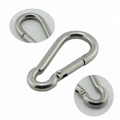 Harga yang bagus Kait Pengaman Rantai Luar Ruangan Baja Tahan Karat 8mm Industri Berat 304/316 Klip Jepret Carabiner Kait on line