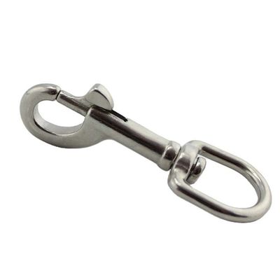 Harga yang bagus Polished Stainless Steel Boat Chain Swivel Eye Spring Snap Hook 73mm untuk Industri Berat on line