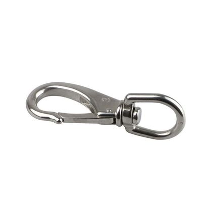 Harga yang bagus Kait kunci baja tahan karat polesan Kait Tali Anjing Putar Carabiner Snap Hook on line