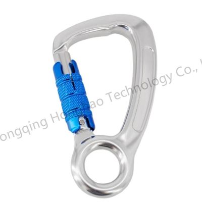 Harga yang bagus Outdoor Gear Aviation Aluminium 30KN Safety Lock Hook Hardware Climbing D Ring untuk Gear on line