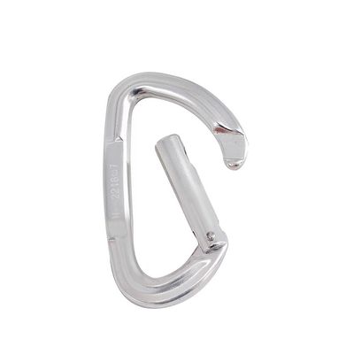 Harga yang bagus Karabiner Panjat Bentuk D 22KN Tugas Berat dengan Gerbang Lurus dan Paduan Aluminium on line