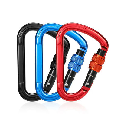 Harga yang bagus Klip Carabiner Luar Ruangan Aluminium 25KN Logo dan Warna yang Disesuaikan on line