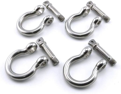 Harga yang bagus General Industry Stainless Steel Wire Rope Accessory Shackle Bow Dee Shape with Collar Pin on line