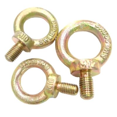 Harga yang bagus Kekuatan tinggi Kuning Zinc Plated Drop Forged JIS 1168 Eye Screw Bolt untuk Konstruksi on line