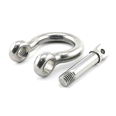 Harga yang bagus Lifting Purposes Stainless Steel Bow Shackles with Collar Pin Type and Polished Finish on line