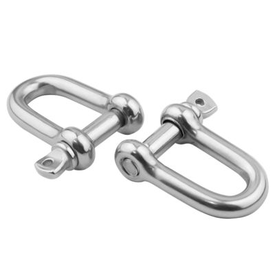 Harga yang bagus Polished Stainless Steel 304/316 Screw Pin D Shackles European Type for Rigging Needs on line