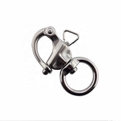 Harga yang bagus DEE SHACKLES European Type 316 Stainless Steel Swivel Round Eye Quick Release Snap Shackle on line