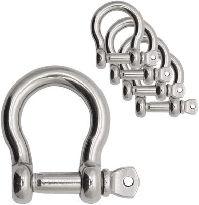 Harga yang bagus 304 Stainless Steel Bow Shape Load Shackle for Chains Wirerope Lifting Polished Finish on line