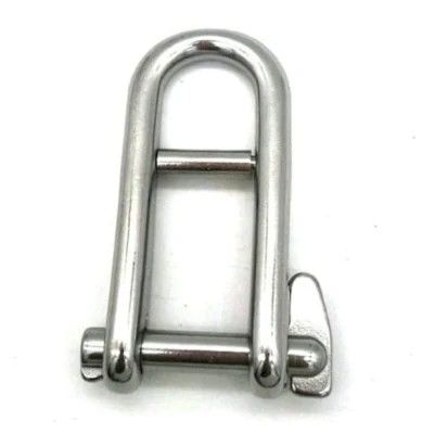 Harga yang bagus Stainless Steel Long D Shackle with Screw Pin Rigging Hardware in Polished Finish on line