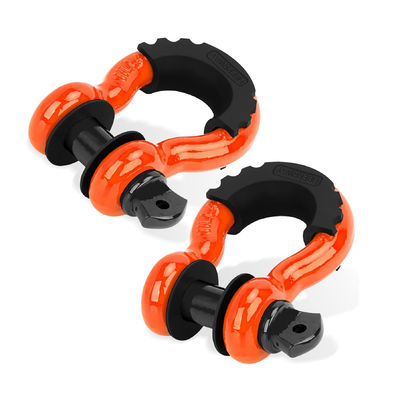 Harga yang bagus Sistem Pengukuran Metrik Tow Shackle Forged D Ring Shackle untuk Penerima Gandar Trailer on line