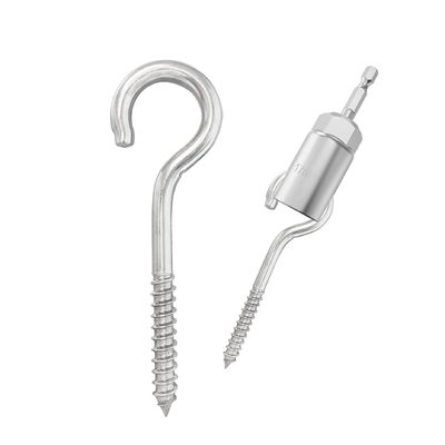 Harga yang bagus 304 stainless steel Heavy Screw Eye Hook Kayu Terminal Eye Screw dengan Galvanized Finish on line