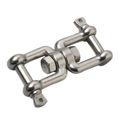 Harga yang bagus Lifting And Connecting Stainless Steel Precision Casting Double Jaw Swivel Eye Hook on line