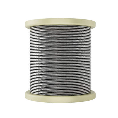 Harga yang bagus 1/8 T304 Stainless Steel Aircraft Cable Railing Wire Rope for Cable Railing Kits 500m 1000m per Reel Cranes OEM Accepted on line