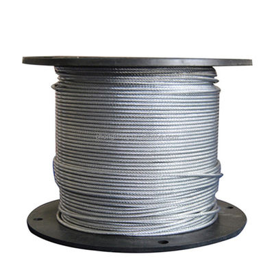 Harga yang bagus Hot-Dipped Galvanized Aircraft Cable MIL-DTL-83420 2000N/MM2 7x19 Steel Wire Rope 3/32'' reels with 2.000 m/each and Made on line