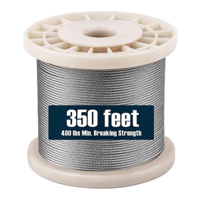 Harga yang bagus Nilai Grade 300 Seri AISI 304/316 7*19 Diameter 10mm Tali Kawat Baja Tahan Karat Cerah/Berlapis untuk Mengangkat on line