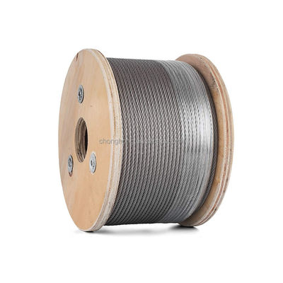 Harga yang bagus Cold Heading Steel 6 X 7/6 X 19/6 X 37/6 X 12/6 X 24 Stainless Steel Wire Rope For Hoist / Crane/Marine AiSi Standard on line