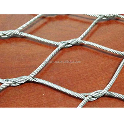 Harga yang bagus Woven Technique Stainless Steel Wire Rope Netting for Aviary Enclosure and Zoo Animal Cages on line